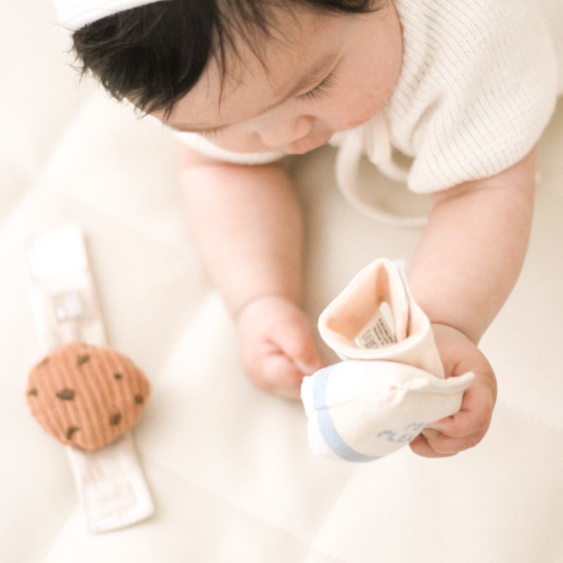 Milk + Cookie Wrist/Ankle Rattles Set